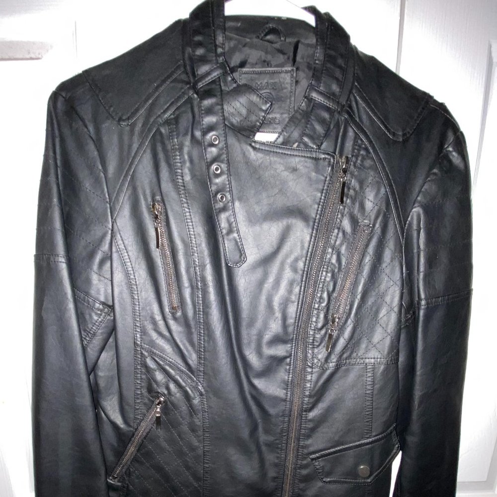 Max Jeans Faux Leather Jacket